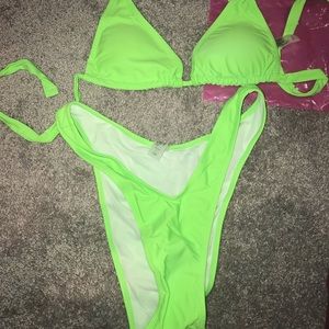 NWOT Lime high waisted bikini